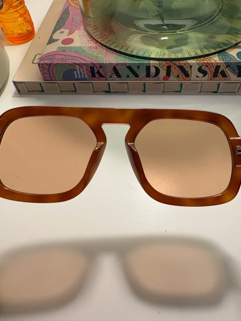 Women’s Sunglasses - Brown Oversized Square Frame - Picture 7 of 7